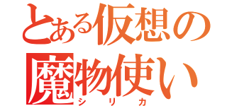 とある仮想の魔物使い（シリカ）