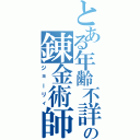 とある年齢不詳の錬金術師（ジョーリィ）