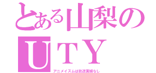 とある山梨のＵＴＹ（アニメイズムは放送実績なし）