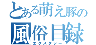 とある萌え豚の風俗目録（エクスタシー）