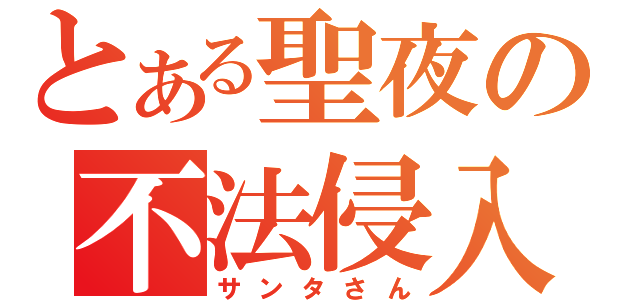 とある聖夜の不法侵入（サンタさん）