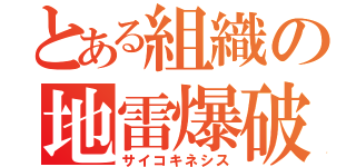 とある組織の地雷爆破（サイコキネシス）