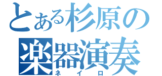 とある杉原の楽器演奏（ネイロ）