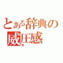 とある辞典の威圧感（笑）