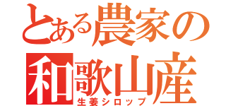 とある農家の和歌山産（生姜シロップ）