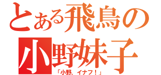 とある飛鳥の小野妹子（「小野、イナフ！」）