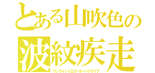 とある山吹色の波紋疾走（サンライトイエローオーバドライブ）