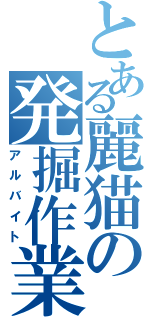 とある麗猫の発掘作業（アルバイト）