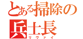 とある掃除の兵士長（リヴァイ）