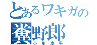 とあるワキガの糞野郎（小川凌平）