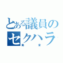 とある議員のセクハラ発言（発言）