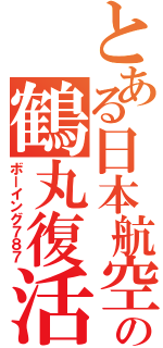 とある日本航空の鶴丸復活（ボーイング７８７）