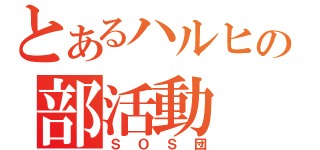 とあるハルヒの部活動（ＳＯＳ団）