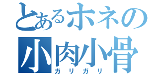 とあるホネの小肉小骨（ガリガリ）