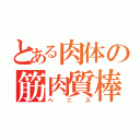 とある肉体の筋肉質棒（ぺニス）