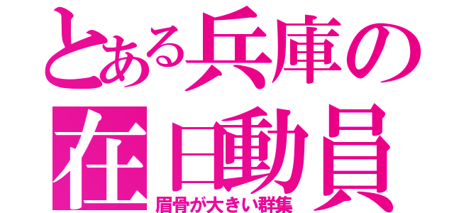 とある兵庫の在日動員（眉骨が大きい群集）