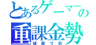 とあるゲーマーの重課金勢（破産寸前）