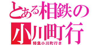 とある相鉄の小川町行き（特急小川町行き）