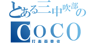 とある三中吹部のＣＯＣＯ（打楽器奏者）