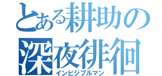 とある耕助の深夜徘徊（インビジブルマン）