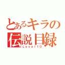 とあるキラの伝説目録（Ｌｅｖｅｌ１０）