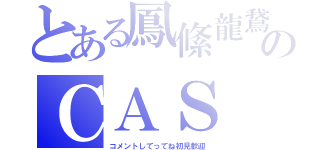 とある鳳絛龍鵞のＣＡＳ（コメントしてってね初見歓迎）