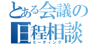 とある会議の日程相談（ミーティング）