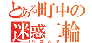 とある町中の迷惑二輪（バカスク）