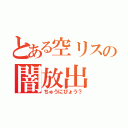 とある空リスの闇放出（ちゅうにびょう？）