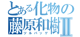 とある化物の藤原和樹Ⅱ（ツルパッゲ）