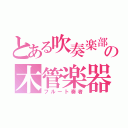 とある吹奏楽部の木管楽器（フルート奏者）