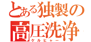 とある独製の高圧洗浄（ケルヒャー）