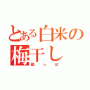 とある白米の梅干し（酸っぱ）