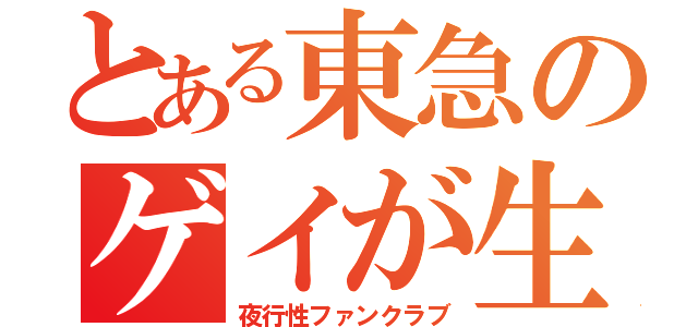 とある東急のゲイが生み出した（夜行性ファンクラブ）