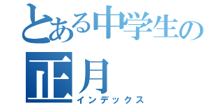 とある中学生の正月（インデックス）