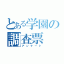 とある学園の調査票（アンケート）