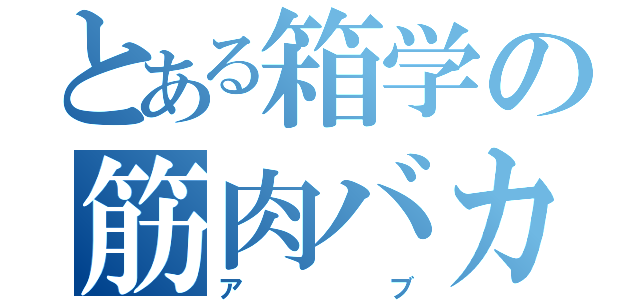 とある箱学の筋肉バカ（アブ）