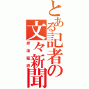 とある記者の文々新聞（捏造疑惑）