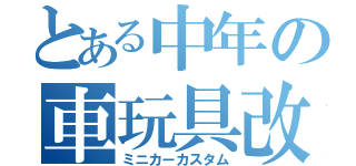 とある中年の車玩具改（ミニカーカスタム）