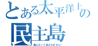 とある太平洋上の民主島（嵐にだって流されません！）