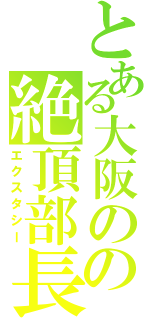 とある大阪のの絶頂部長（エクスタシー）