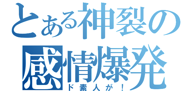 とある神裂の感情爆発（ド素人が！）