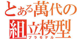 とある萬代の組立模型（プラモデル）