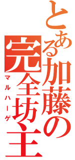 とある加藤の完全坊主（マルハーゲ）