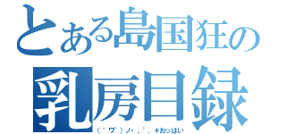 とある島国狂の乳房目録（（´ワ｀）ノ・。゜．＊おっぱい）