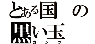 とある国の黒い玉（ガンツ）