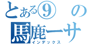 とある⑨の馬鹿ーサン（インデックス）