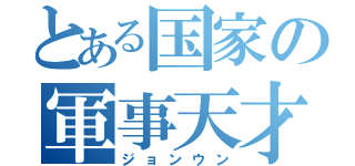 とある国家の軍事天才（ジョンウン）