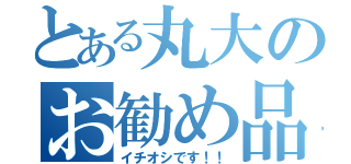 とある丸大のお勧め品（イチオシです！！）