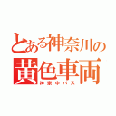 とある神奈川の黄色車両（神奈中バス）